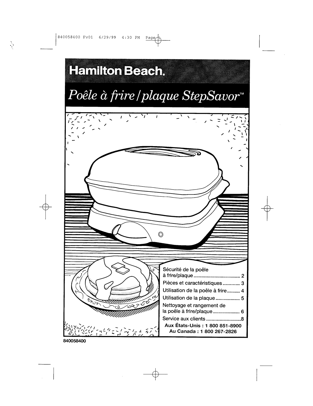 Hamilton Beach Elecrric Skillet manual 