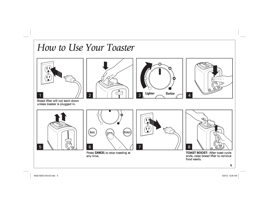 Hamilton Beach hamilton beach 2-slice toaster manual How to Use Your Toaster, Lighter 