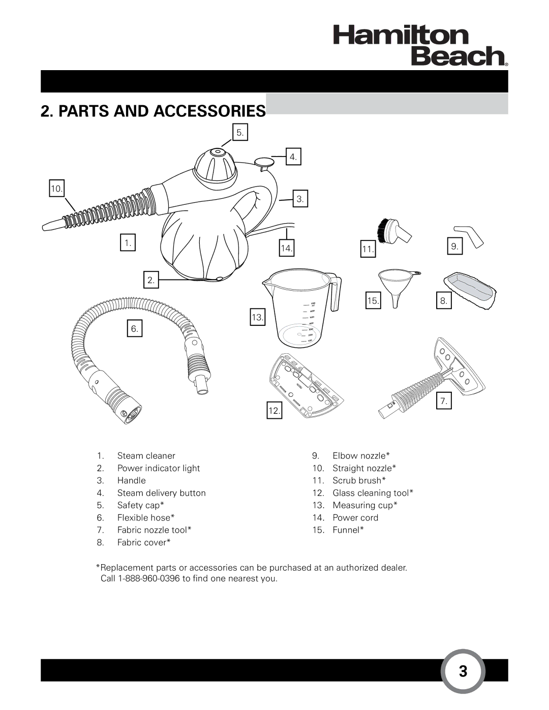 Hamilton Beach HB-165 owner manual Parts and Accessories 