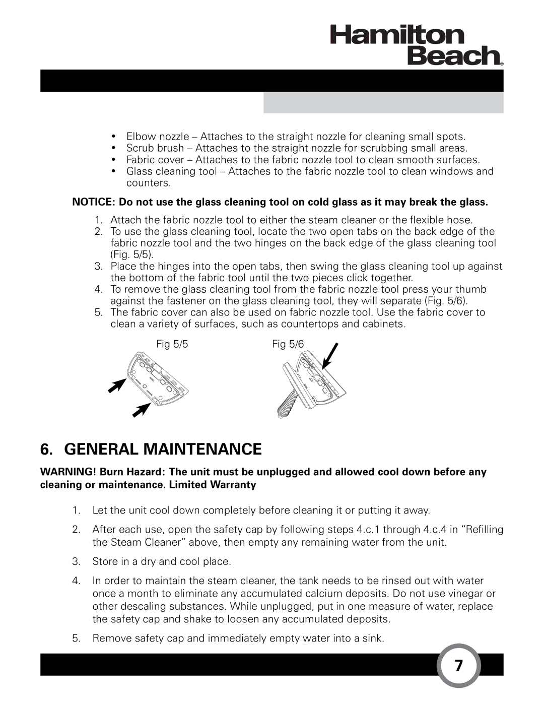 Hamilton Beach HB-165 owner manual General Maintenance 