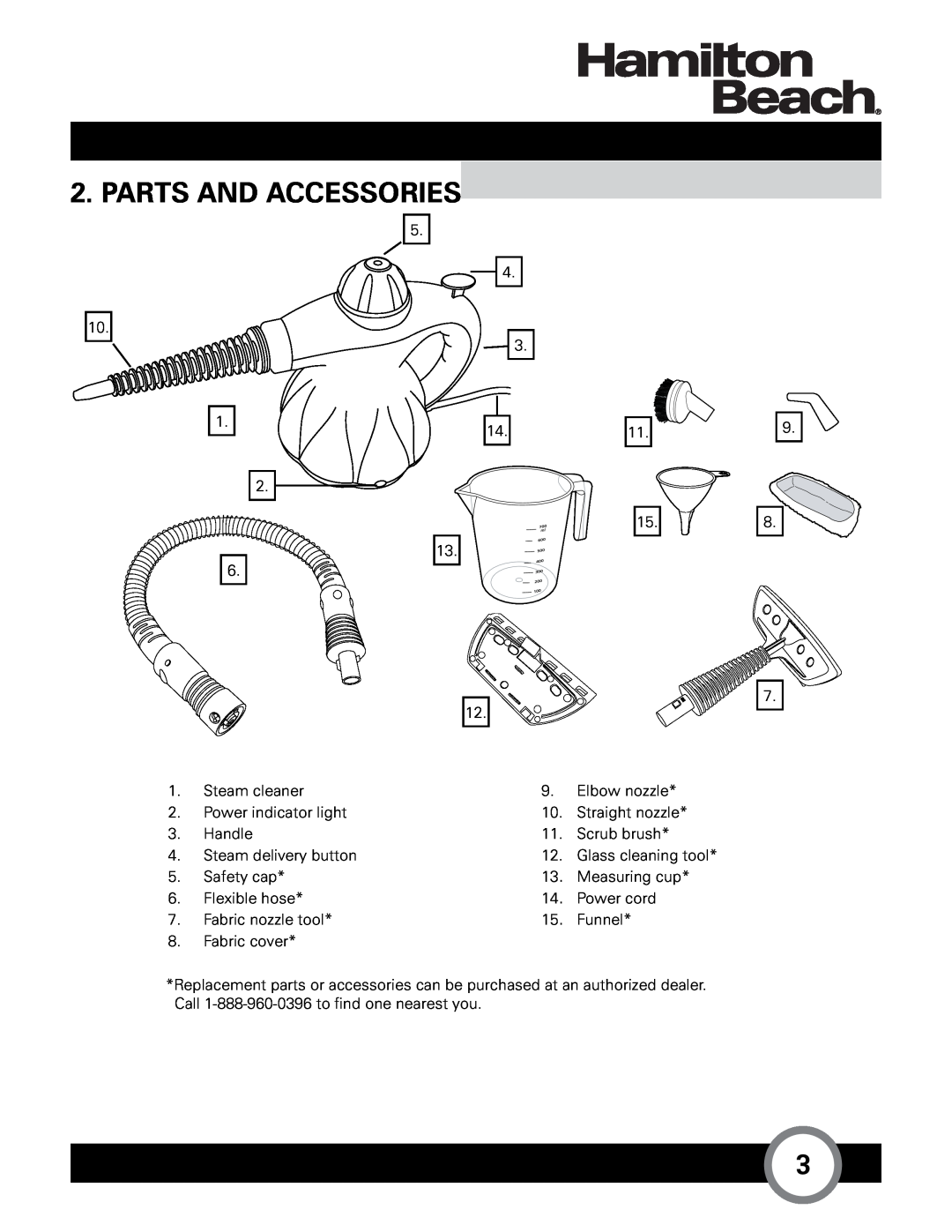 Hamilton Beach HB-165 owner manual Parts And Accessories 