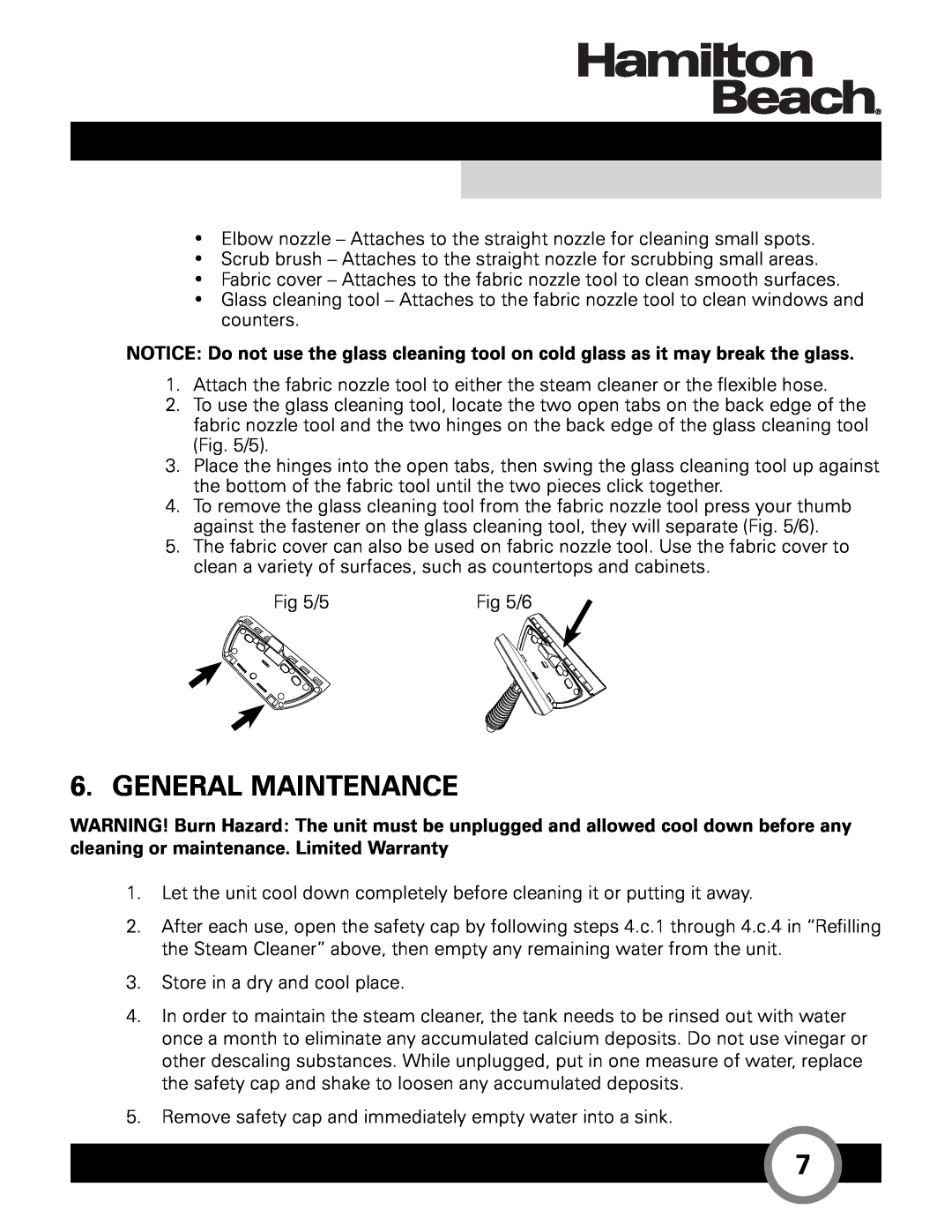 Hamilton Beach HB-165 owner manual General Maintenance 