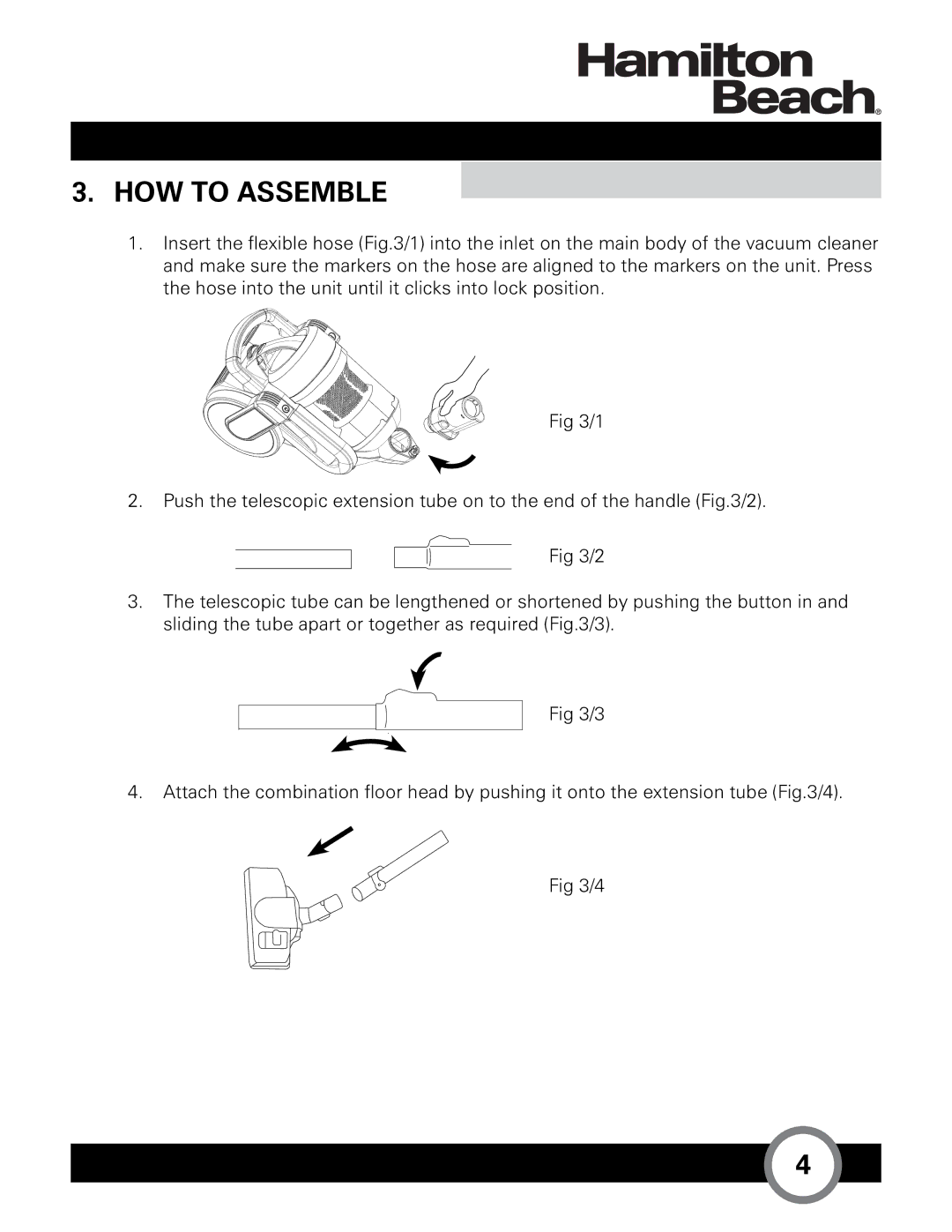 Hamilton Beach HB-363 owner manual HOW to Assemble 