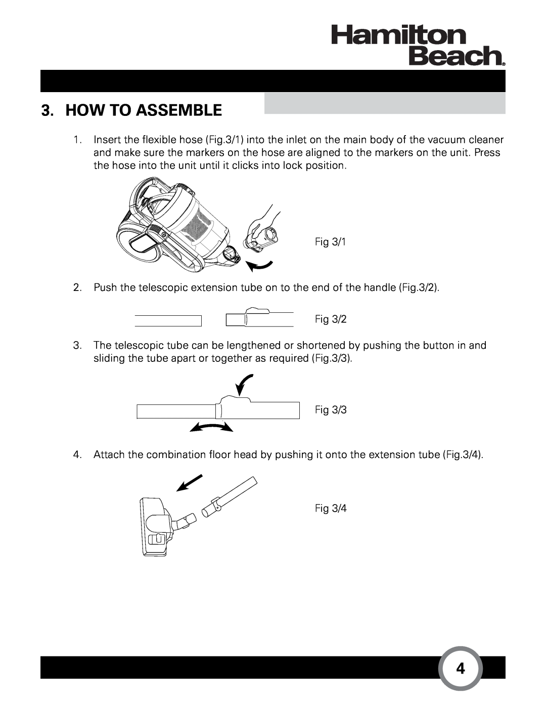 Hamilton Beach HB-363 owner manual How To Assemble 