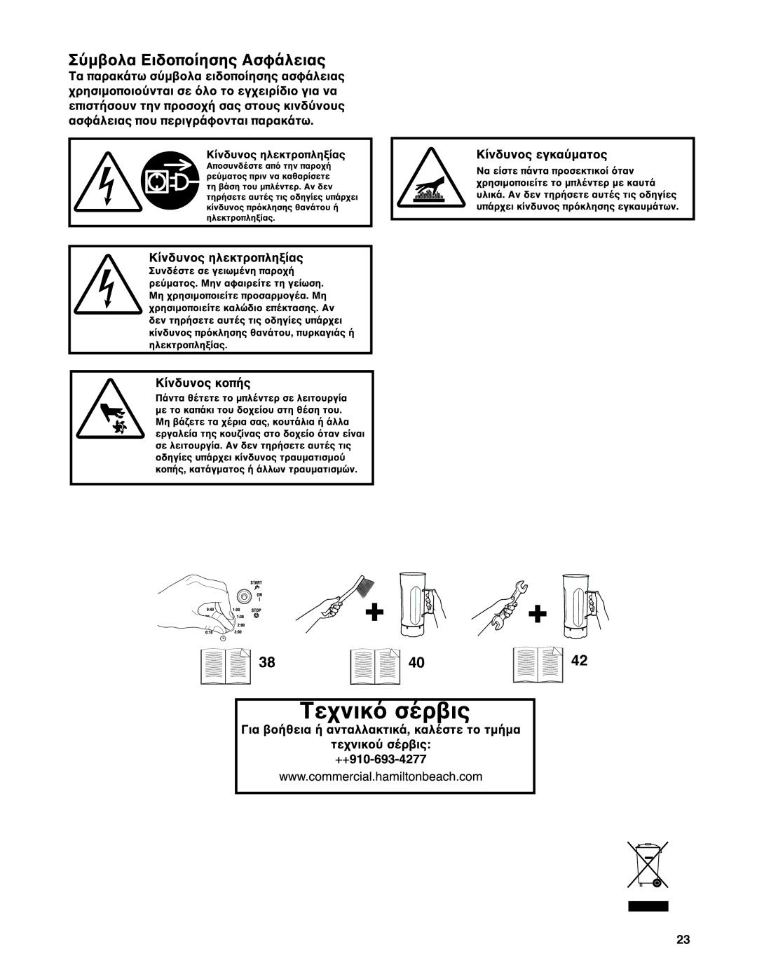 Hamilton Beach HBF400 operation manual 