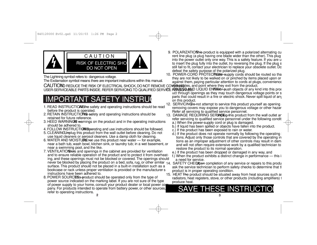 Hamilton Beach HCR329 manual Important Safety Instructions 