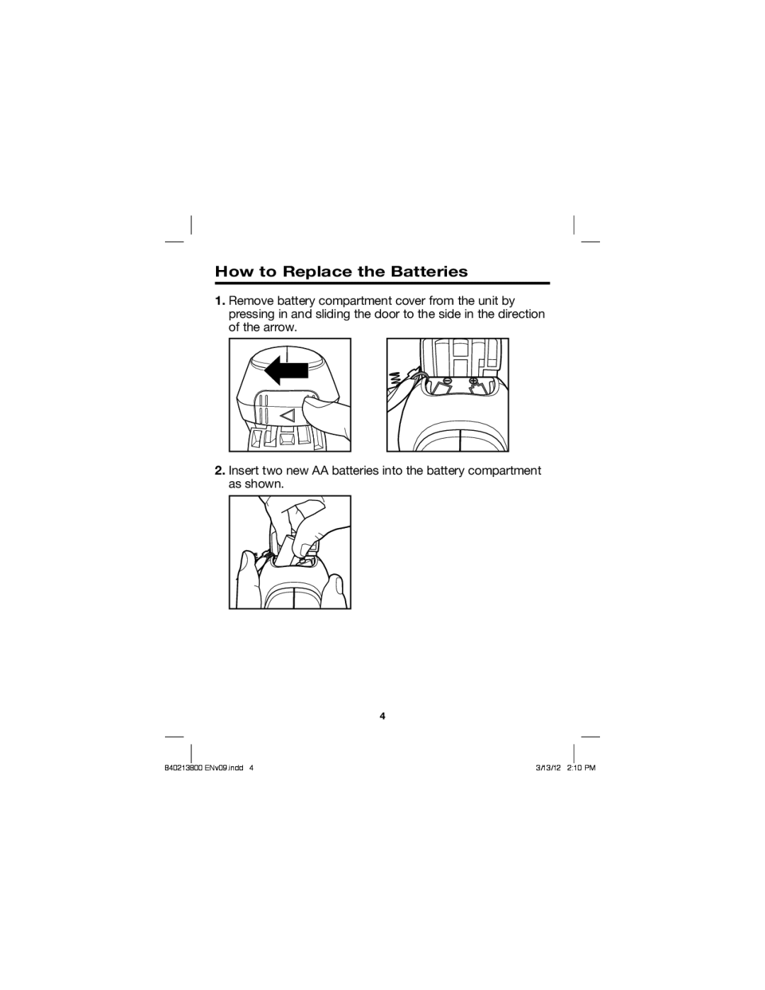 Hamilton Beach Jar Opener, 840213800 manual How to Replace the Batteries 