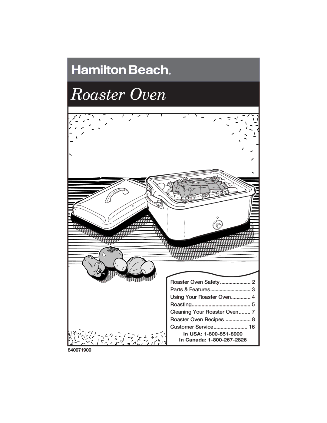 Hamilton Beach Roaster Oven manual 