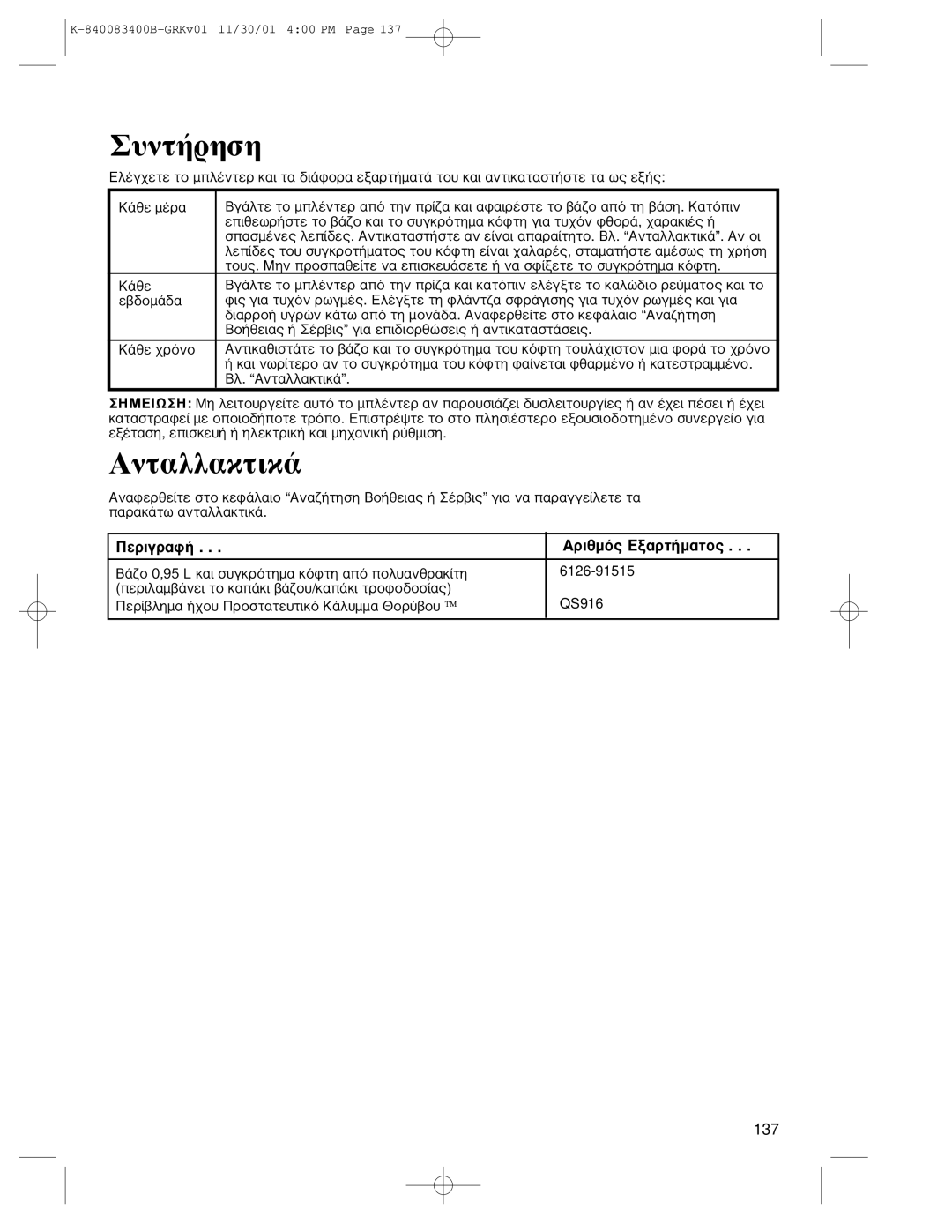 Hamilton Beach Summit Series operation manual ªùîôÜòèóè, ÅòéçòáæÜ ÒéõíÞ÷ ¶êáòôÜíáôï÷ 