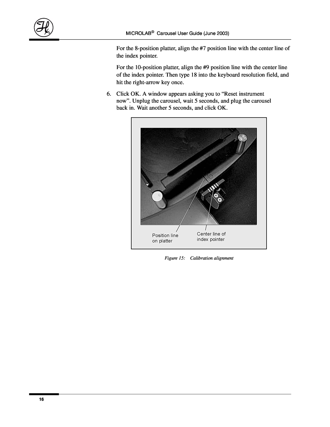 Hamilton Electronics 8534-01 manual Calibration alignment 