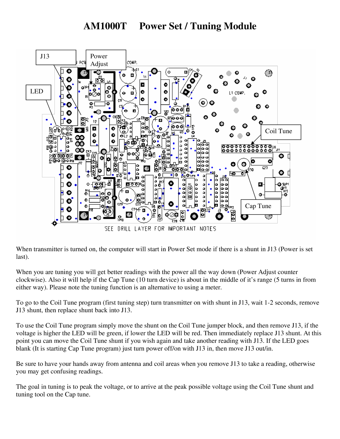 Hamilton Electronics installation instructions AM1000T Power Set / Tuning Module 