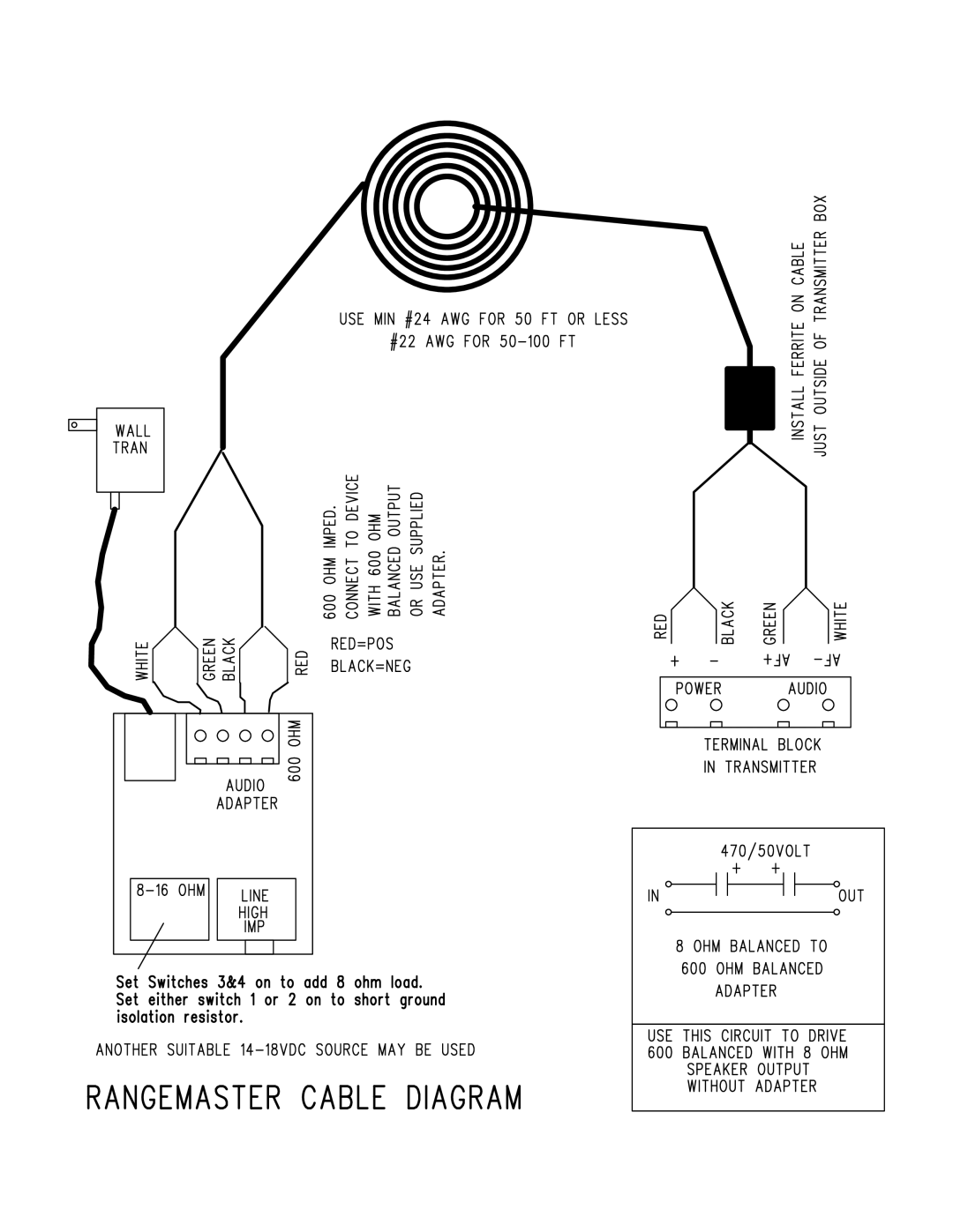 Hamilton Electronics AM1000 installation instructions 