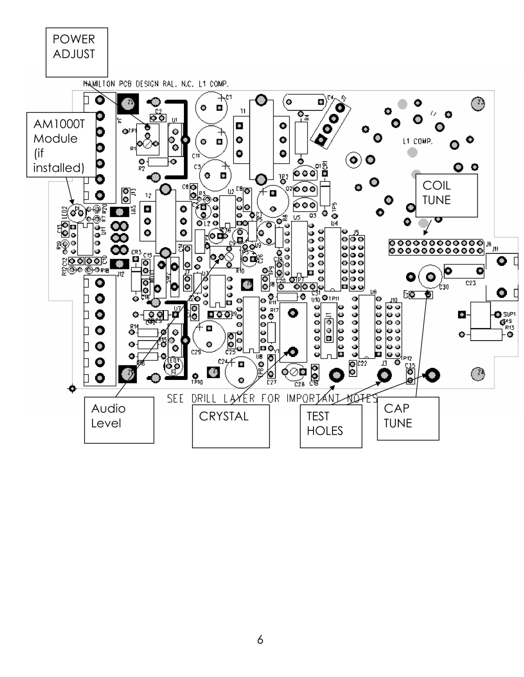 Hamilton Electronics AM1000 installation instructions Power Adjust 