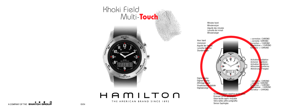 Hamilton Watch Khaki Field Multi-Touch manual 