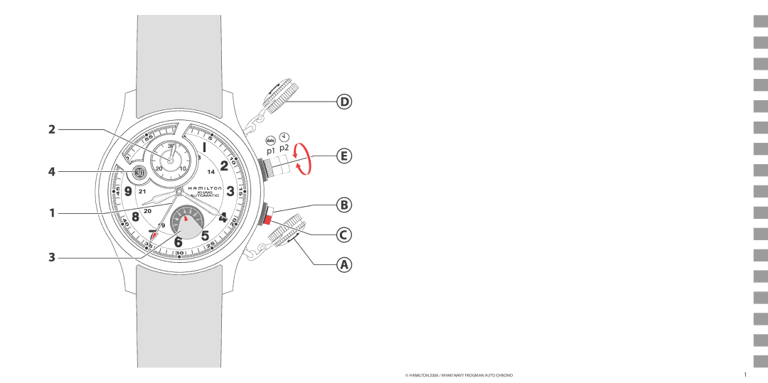 Hamilton Watch manual Hamilton 2006 / Khaki Navy Frogman Auto Chrono 