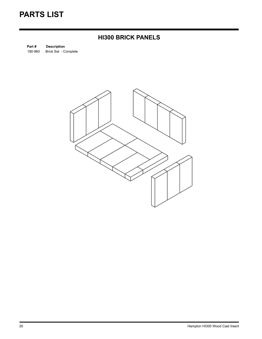 Hampton Direct installation manual HI300 Brick Panels 