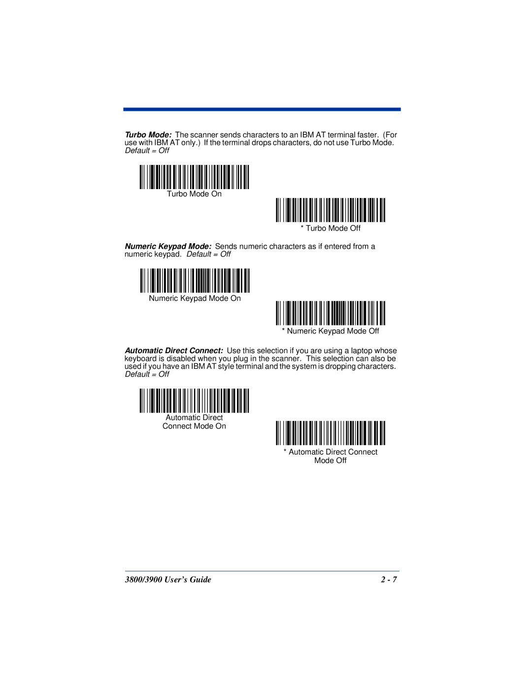 Hand Held Products manual 3800/3900 User’s Guide 