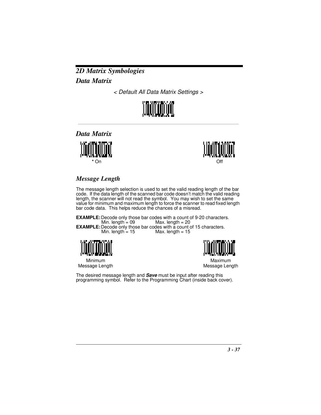 Hand Held Products 4410 manual 2D Matrix Symbologies Data Matrix 