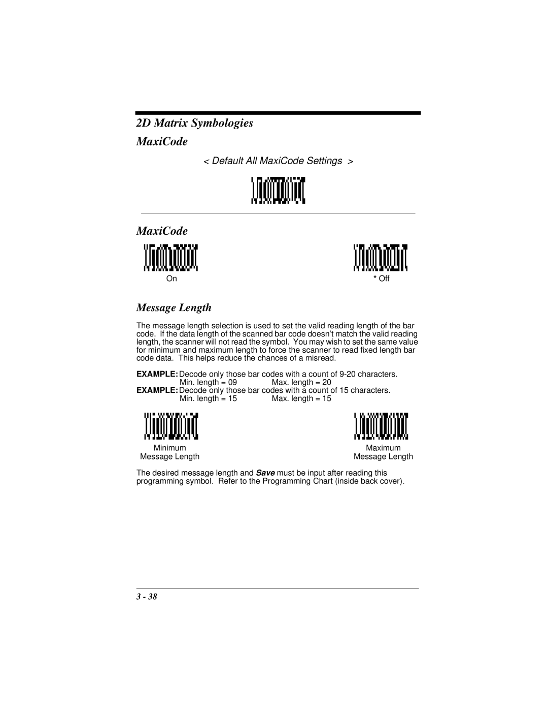 Hand Held Products 4410 manual 2D Matrix Symbologies MaxiCode 