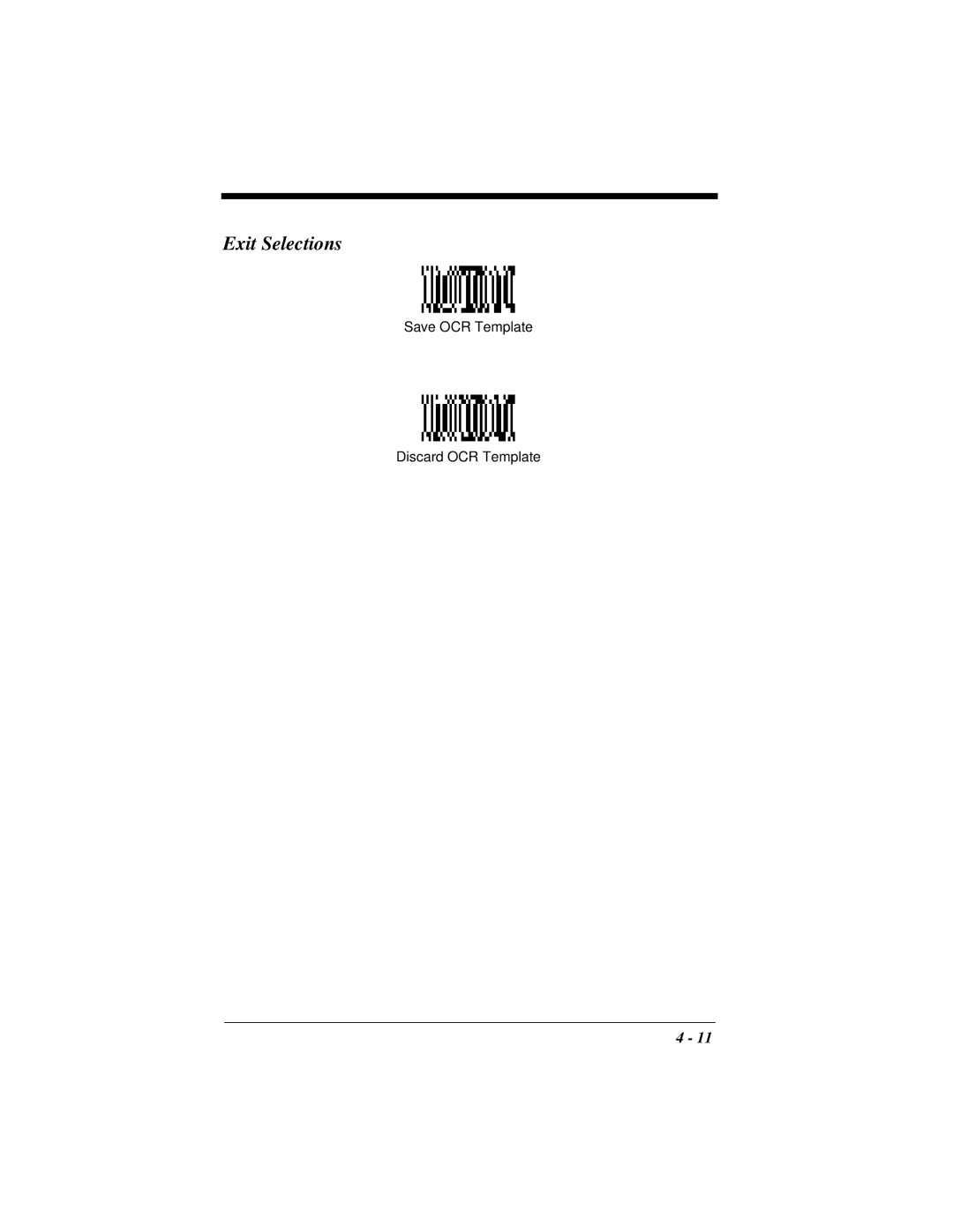 Hand Held Products 4410 manual Save OCR Template Discard OCR Template 