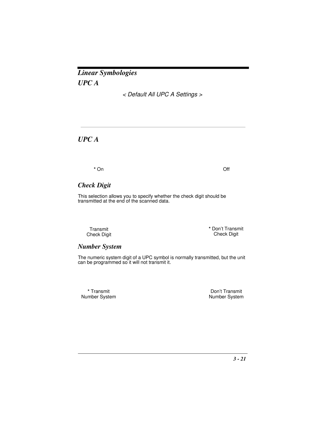 Hand Held Products 4410 manual Number System 