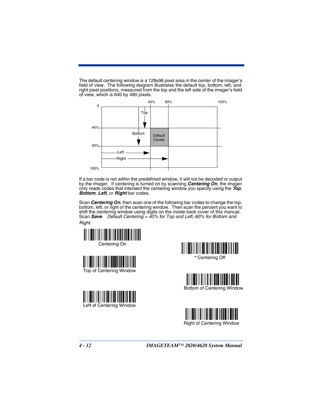 Hand Held Products 4620, 2020 system manual Right 