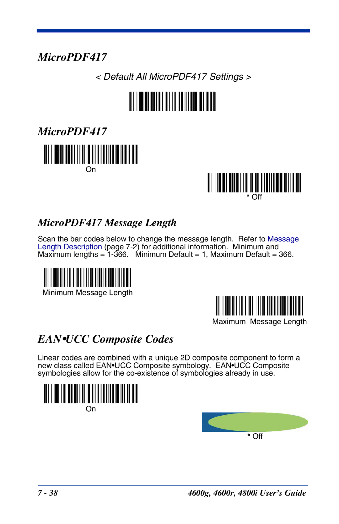 Hand Held Products 4600r, 4800i, 4600g manual Eanucc Composite Codes 