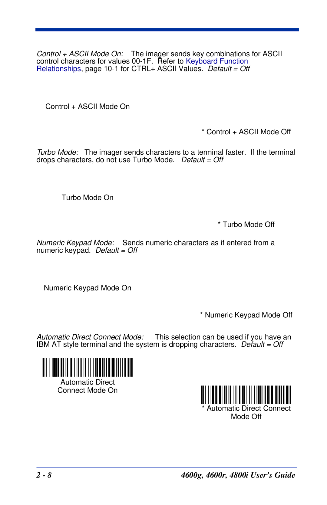 Hand Held Products manual 4600g, 4600r, 4800i User’s Guide 