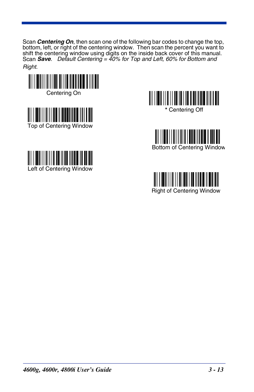 Hand Held Products 4600r, 4800i, 4600g manual Right 