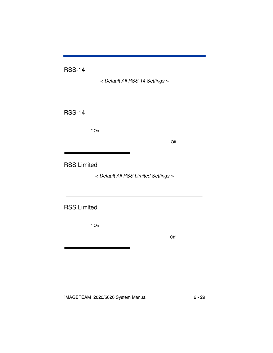 Hand Held Products 5620 system manual RSS-14, RSS Limited 