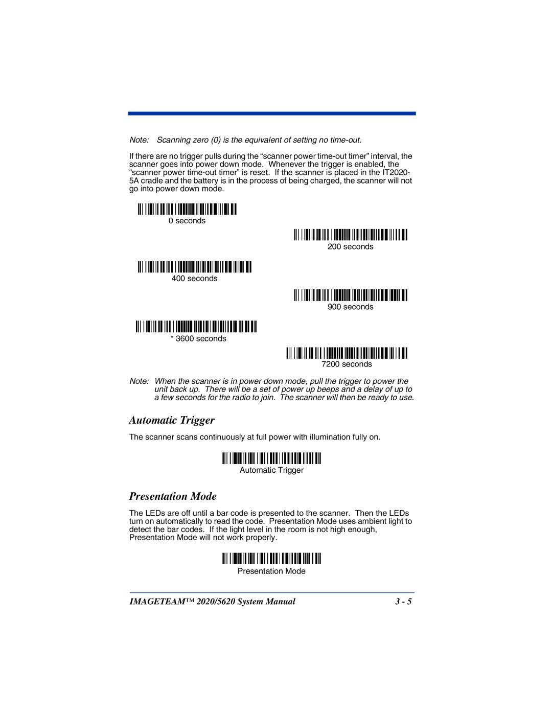 Hand Held Products 5620 system manual Automatic Trigger, Presentation Mode 