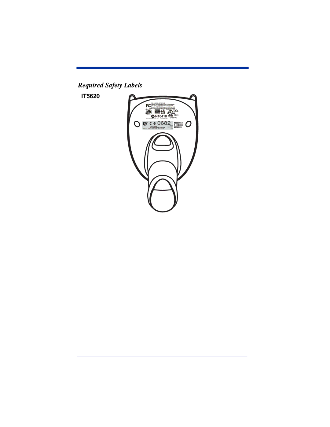 Hand Held Products 5620 system manual Required Safety Labels 