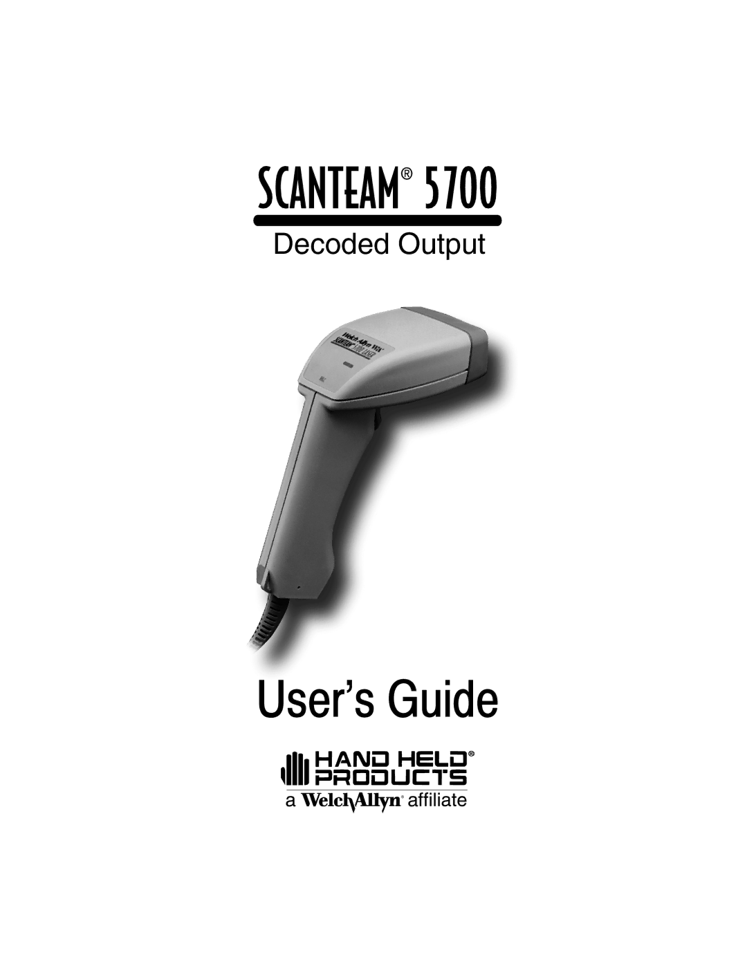 Hand Held Products 5700 manual Decoded Output 