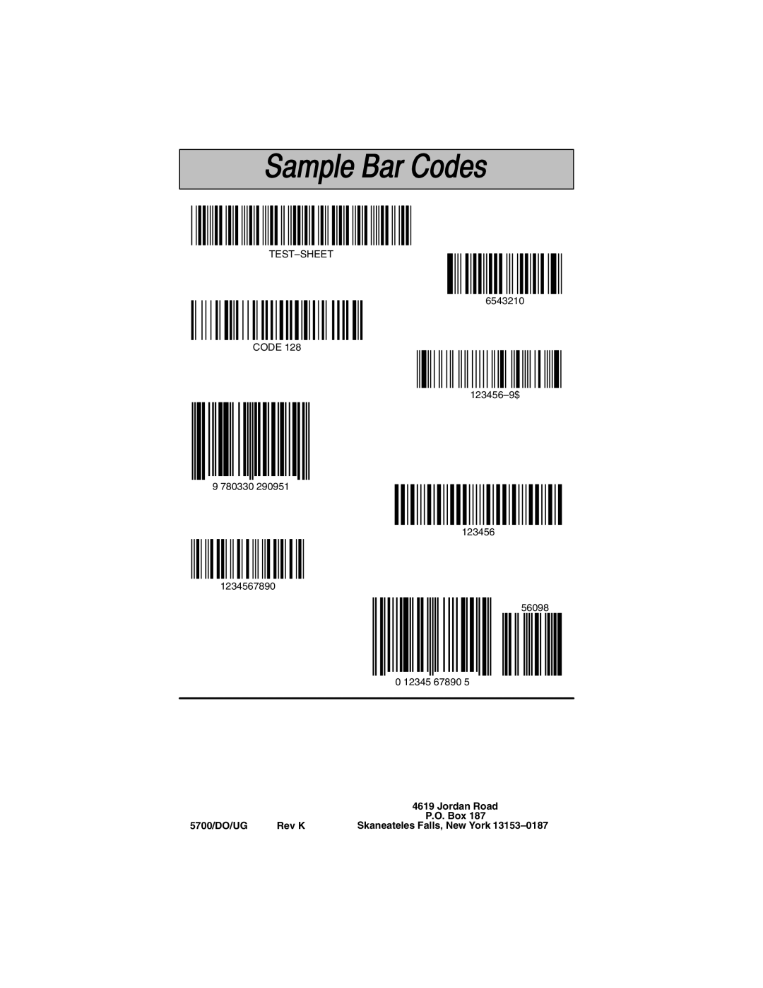 Hand Held Products 5700 manual Ean, Interleaved 2, Matrix 2, Code 2 