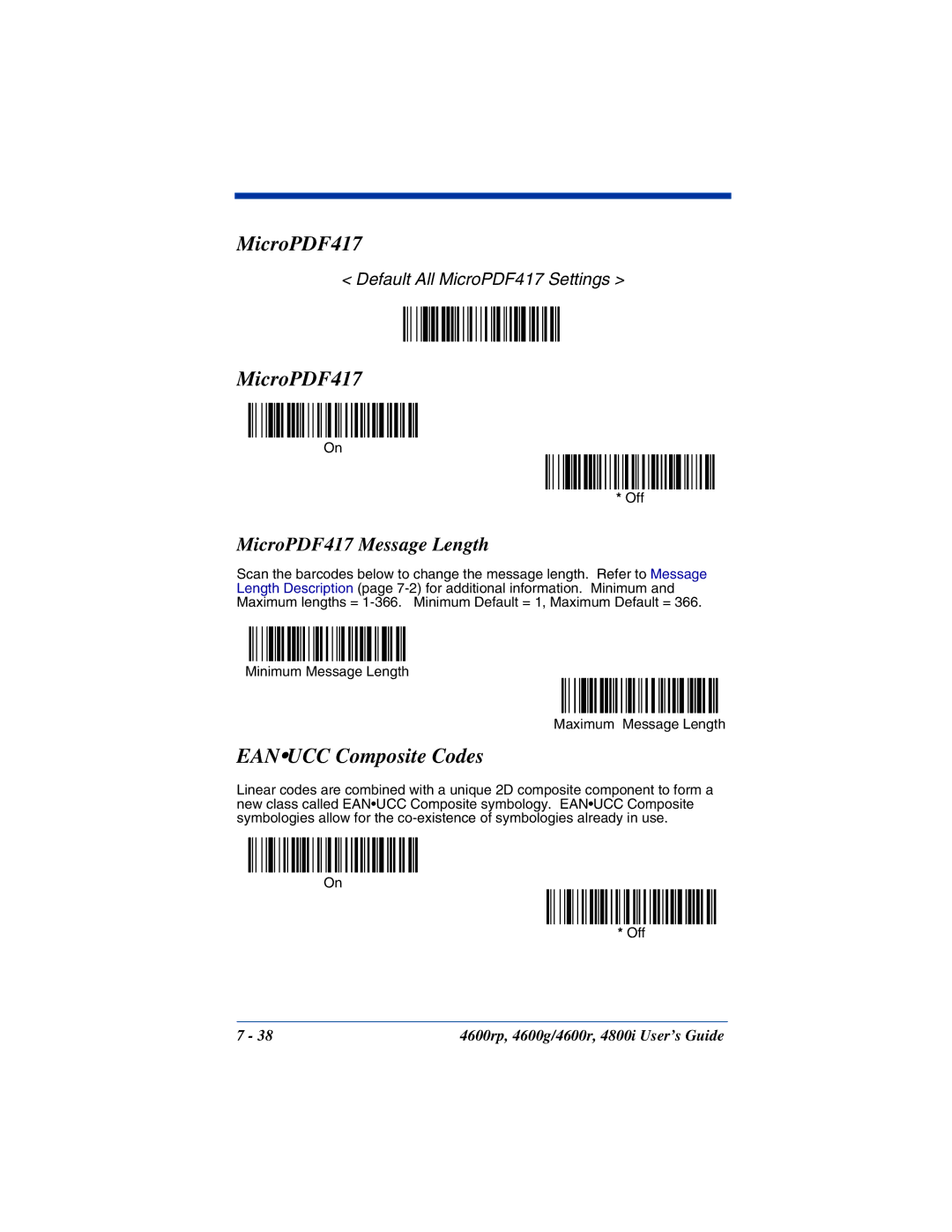 HandHeld Entertainment 4600rp, 4800i, 4600g manual Eanucc Composite Codes 