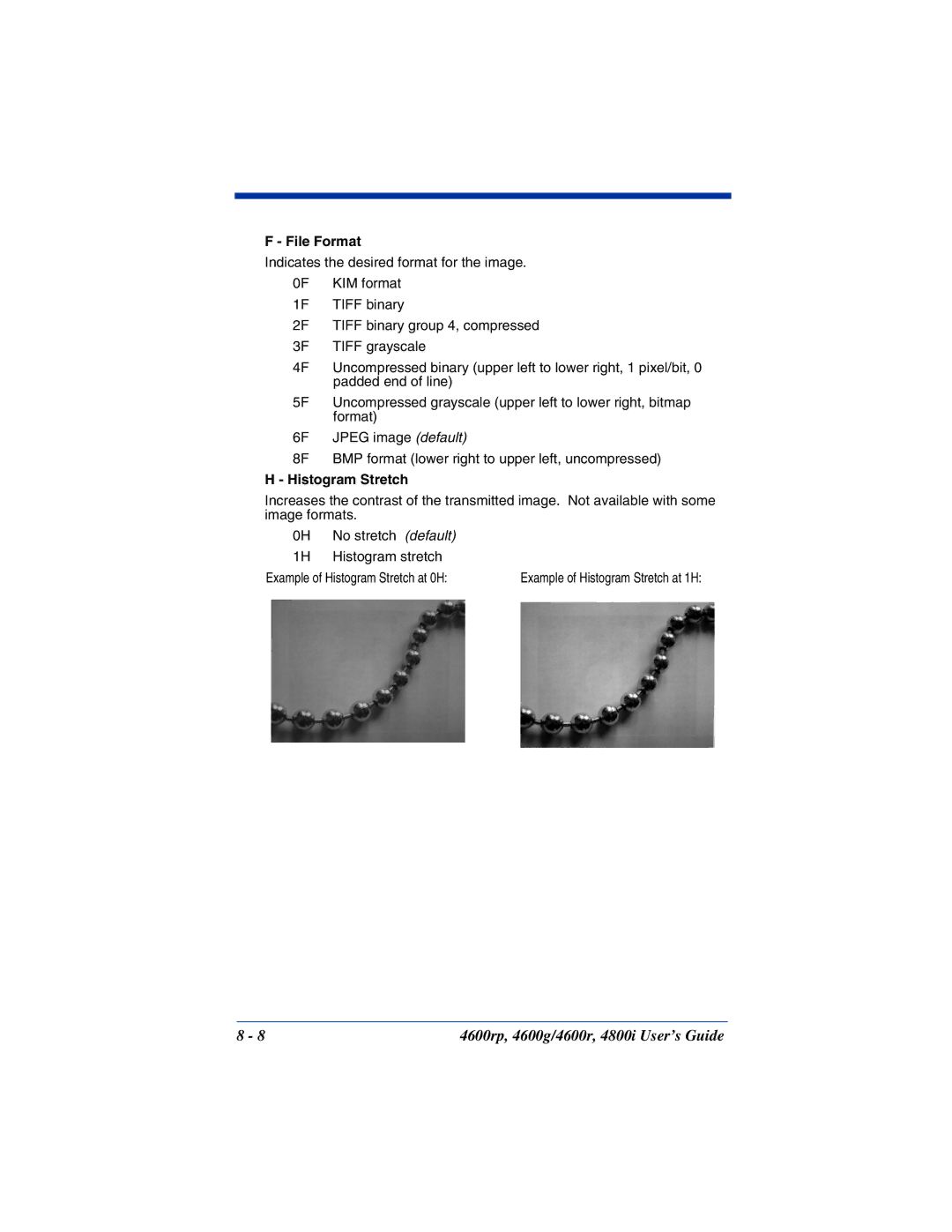 HandHeld Entertainment 4600rp, 4800i, 4600g manual File Format, Histogram Stretch 