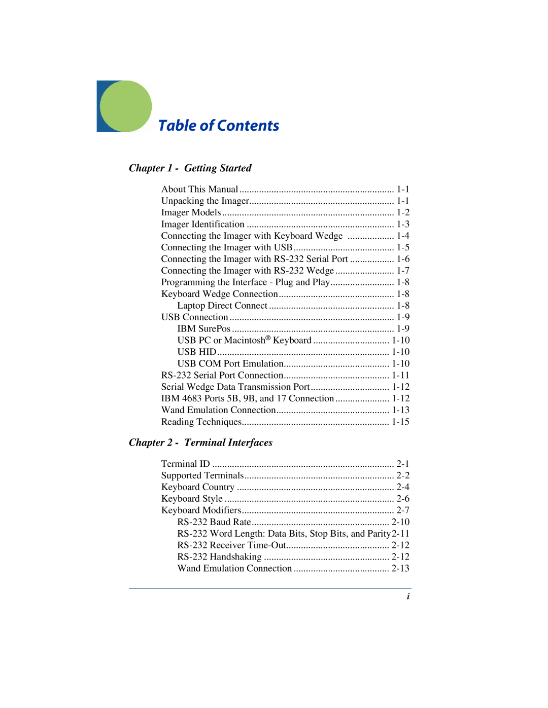 HandHeld Entertainment 4600g, 4800i, 4600rp manual Table of Contents 