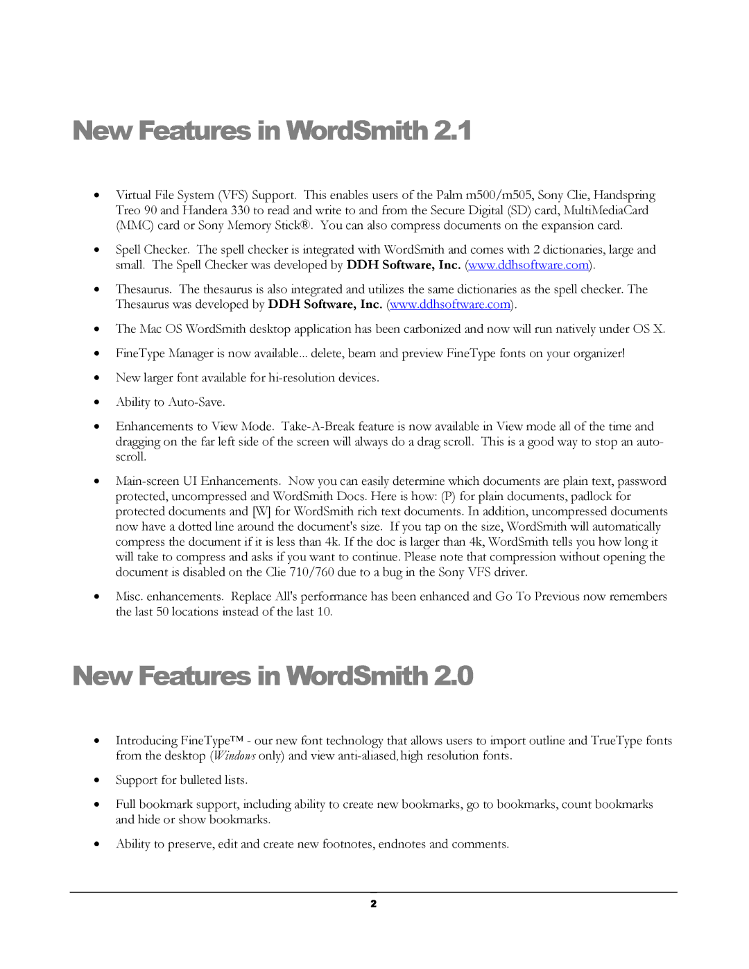 Handmark 2.2 manual New Features in WordSmith 