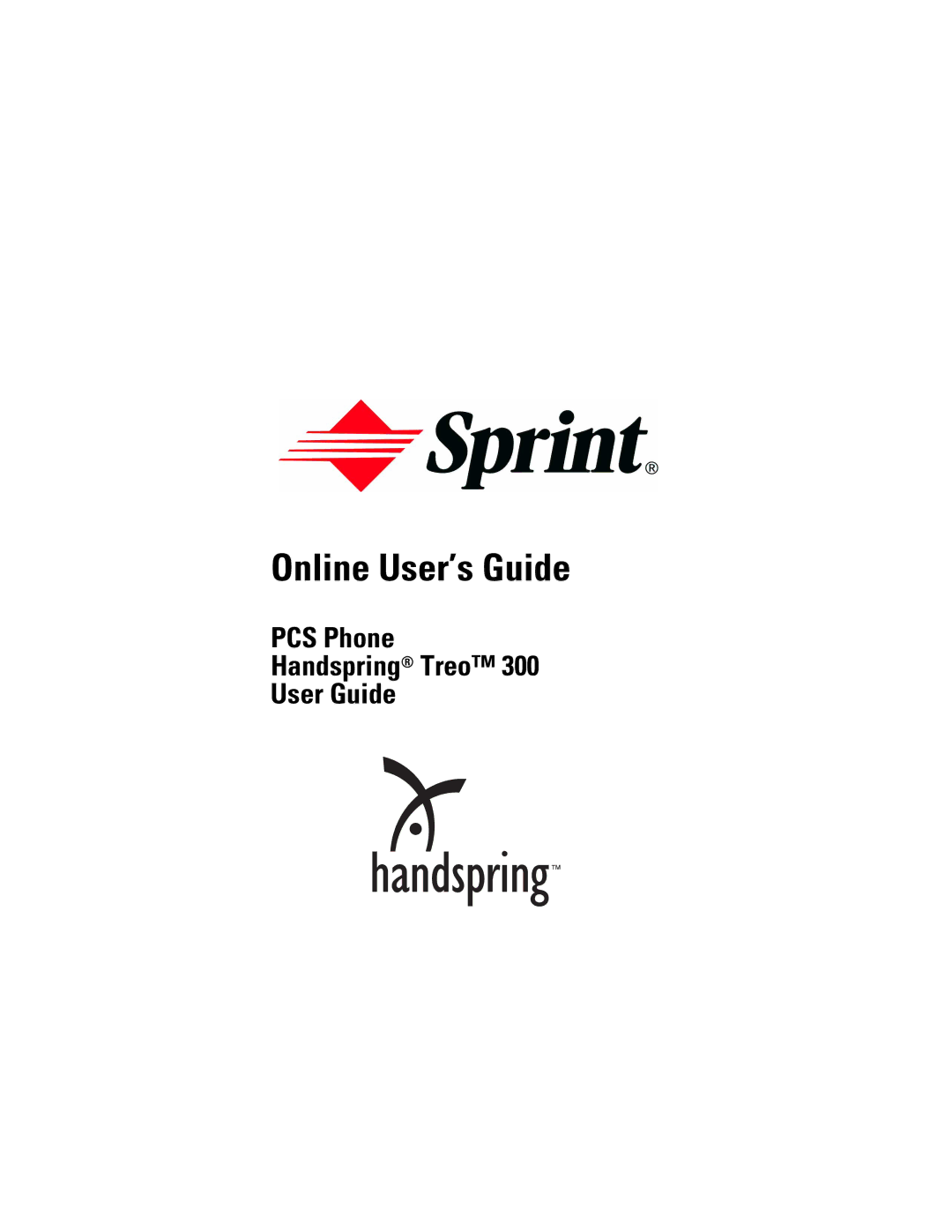 Handspring 300 manual Online User’s Guide 