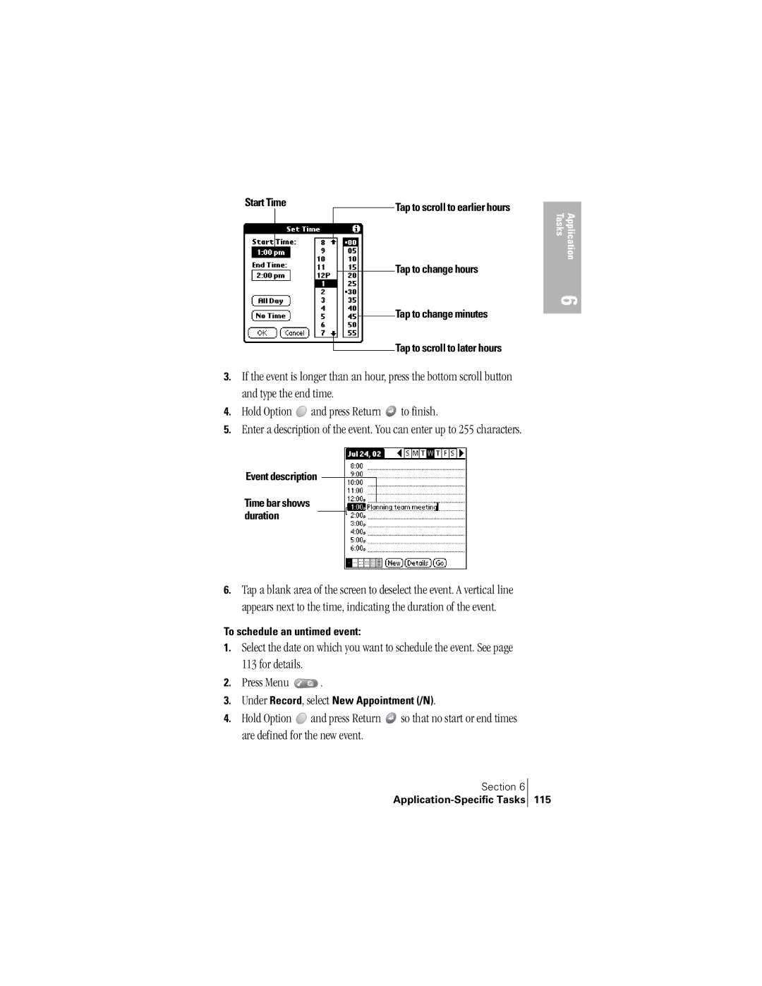 Handspring 300 manual Are defined for the new event 