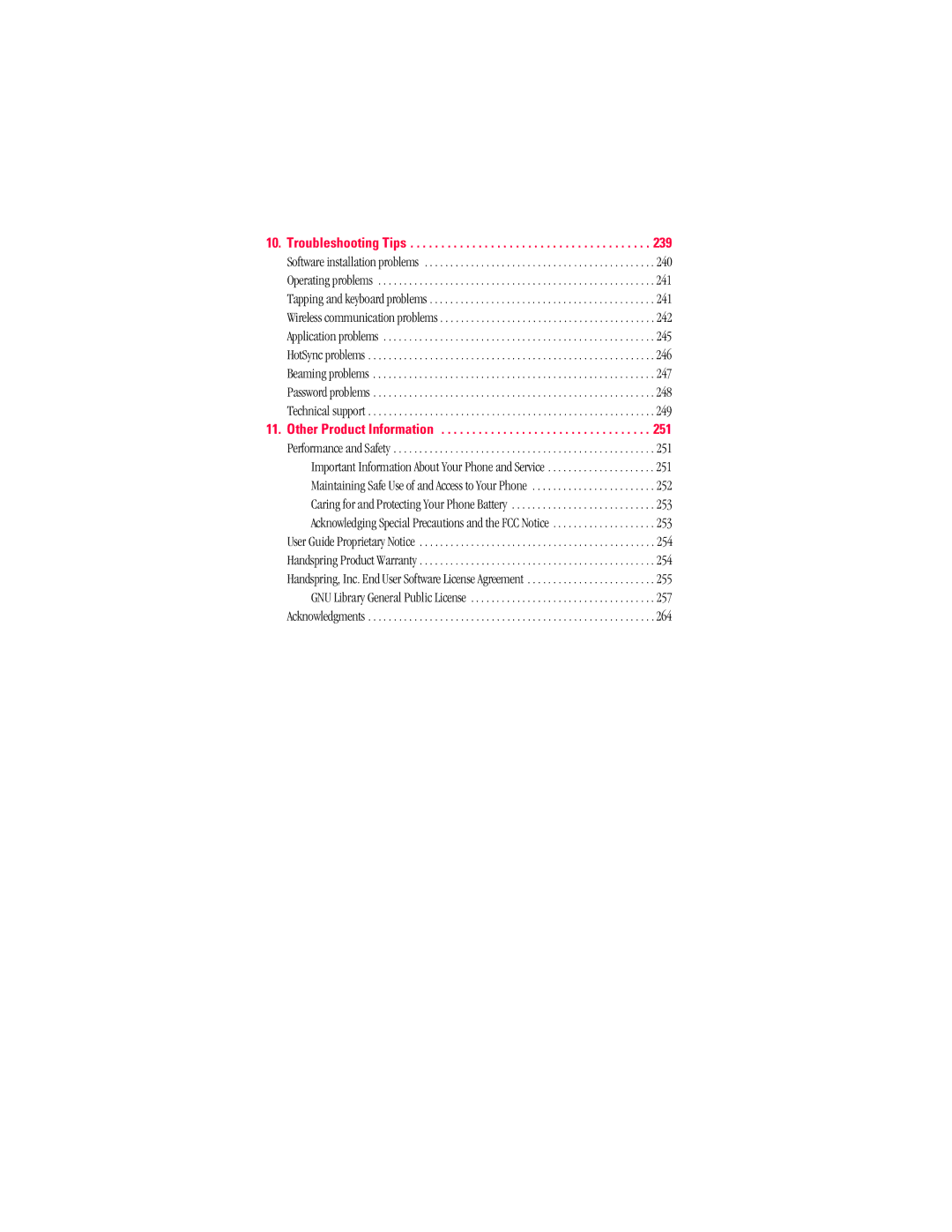 Handspring 300 manual Troubleshooting Tips 