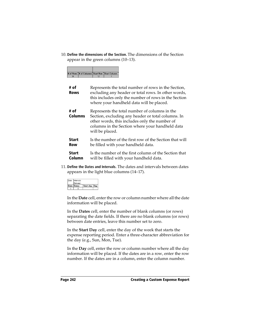 Handspring Visor manual Creating a Custom Expense Report 