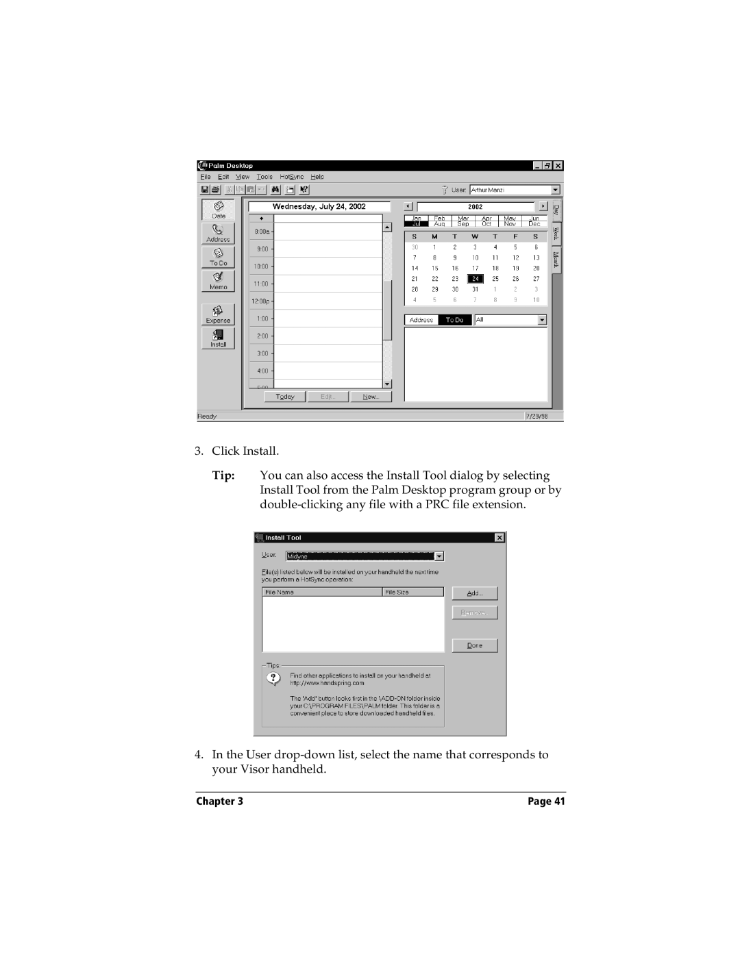 Handspring Visor manual Chapter 