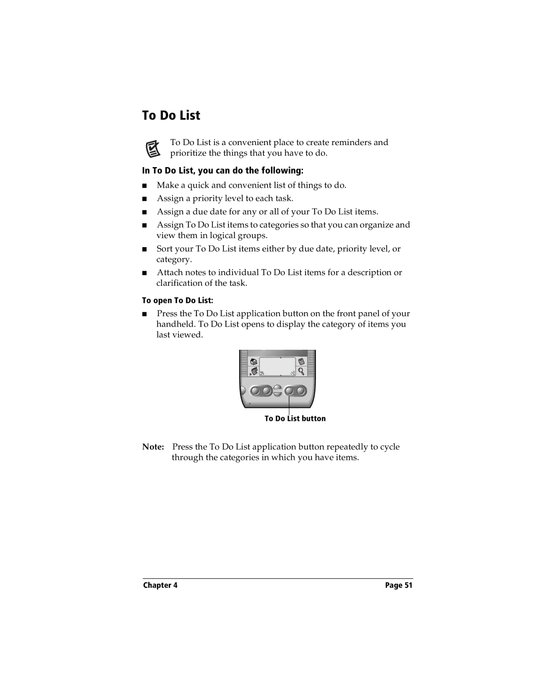 Handspring Visor manual To Do List, you can do the following 