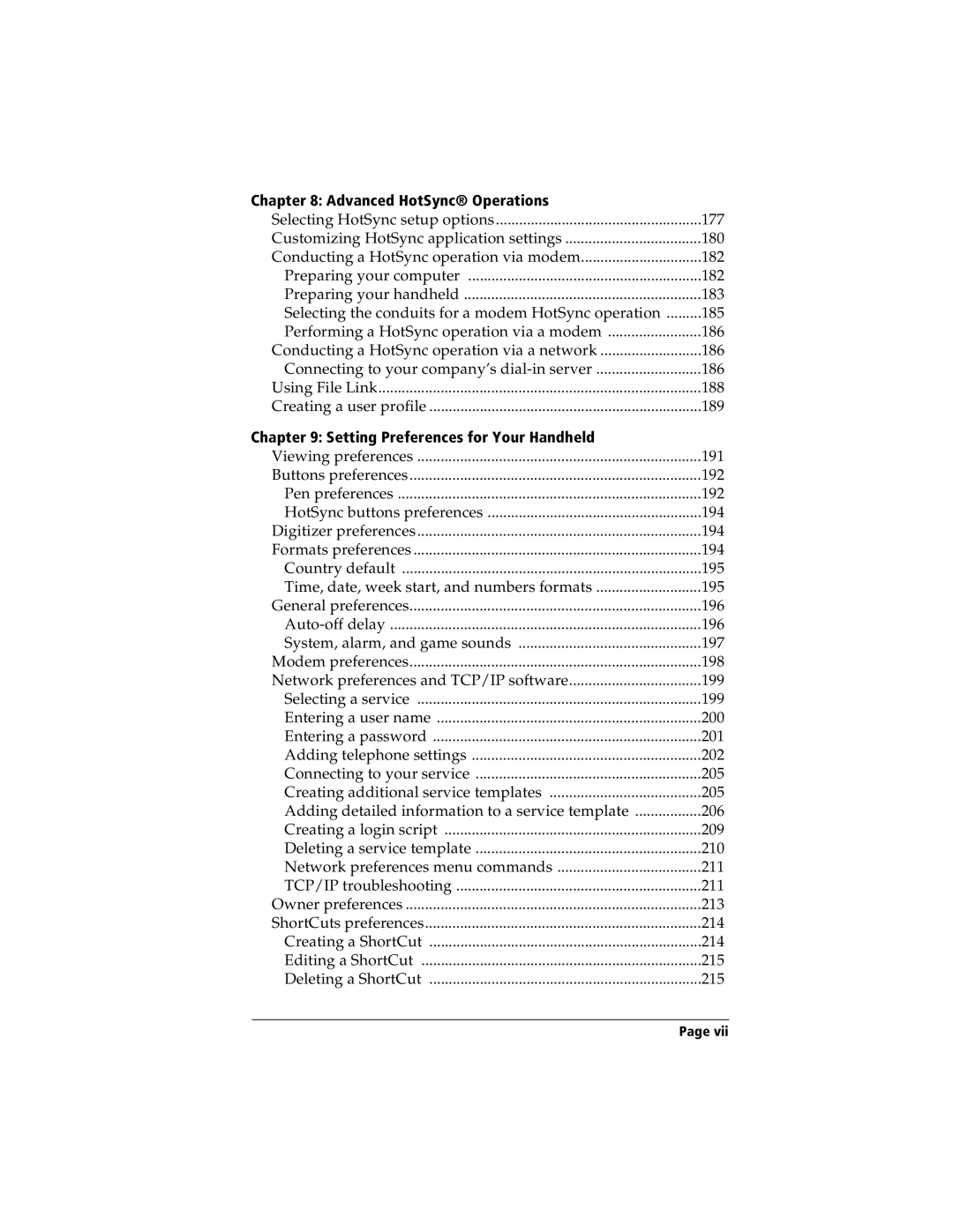 Handspring Visor manual Advanced HotSync Operations, Setting Preferences for Your Handheld 