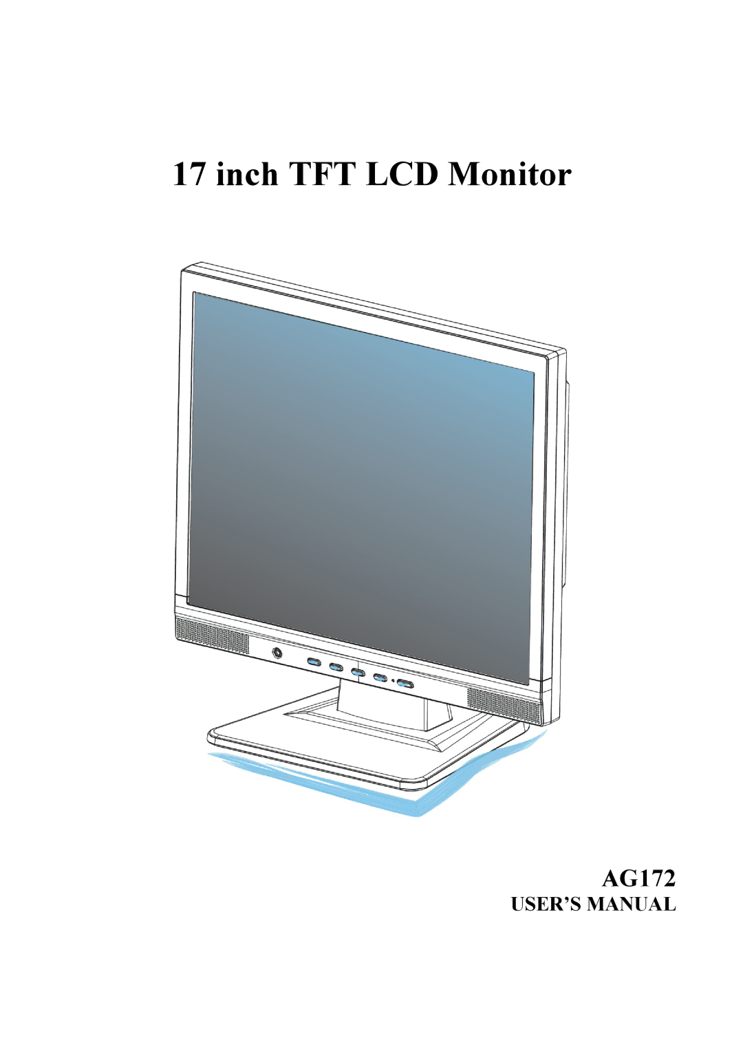 Hanns.G AG172 user manual Inch TFT LCD Monitor 