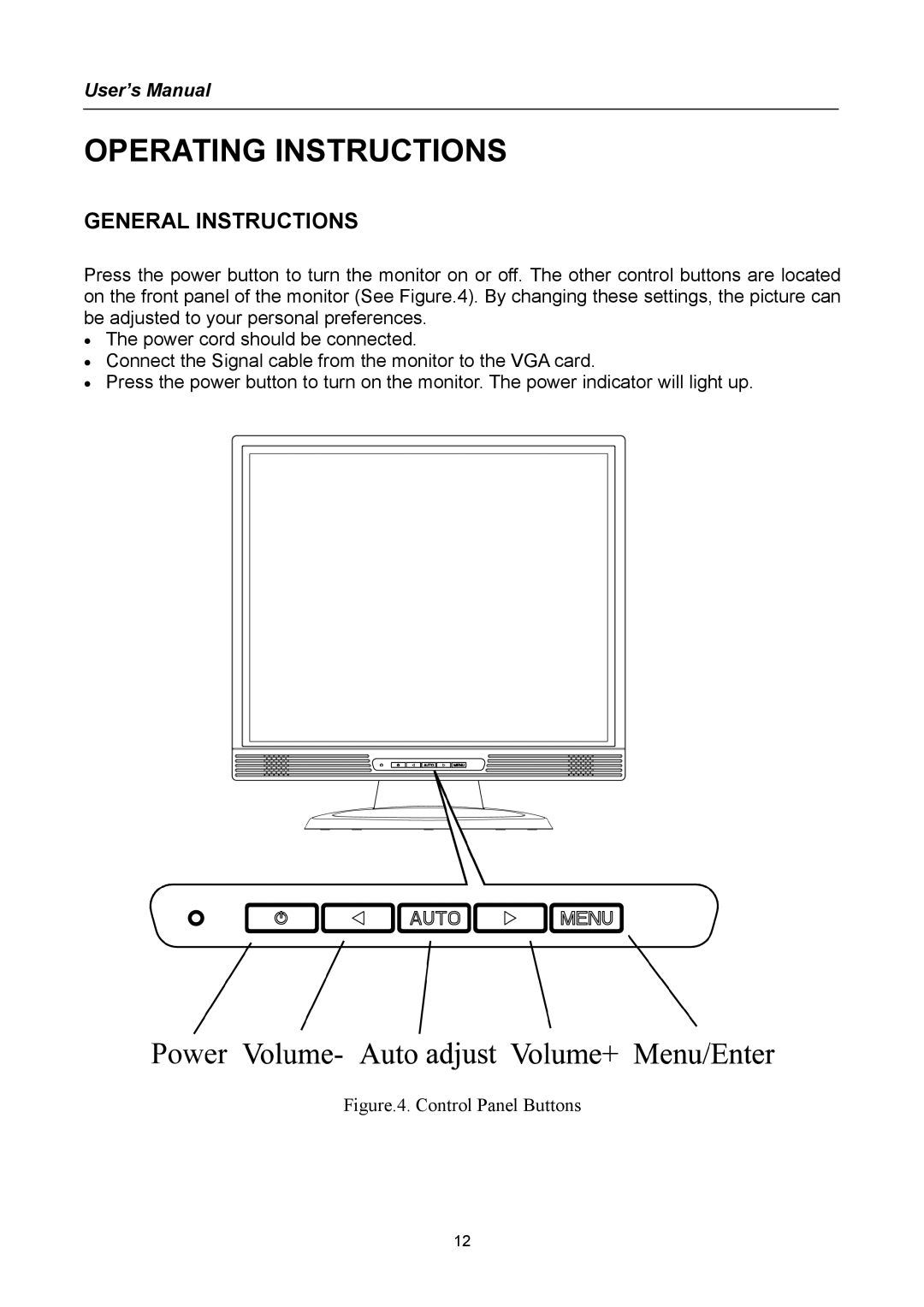 Hanns.G HX191 user manual Operating Instructions, General Instructions 