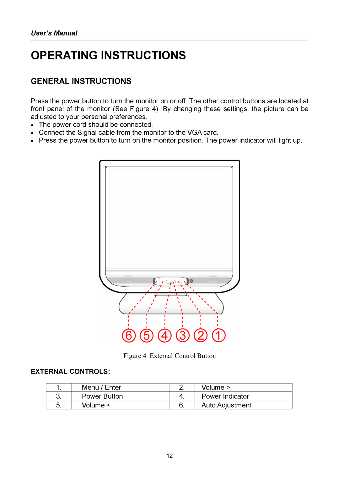 Hanns.G TFT LCD Monitor user manual Operating Instructions, General Instructions 