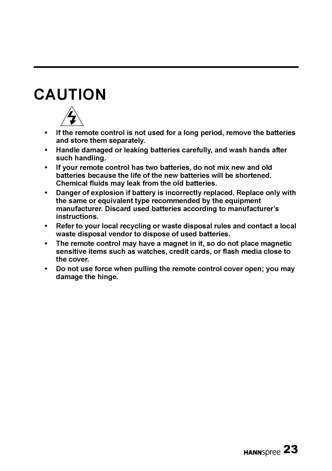 HANNspree 15 Liquid Crystal Display Television user manual 