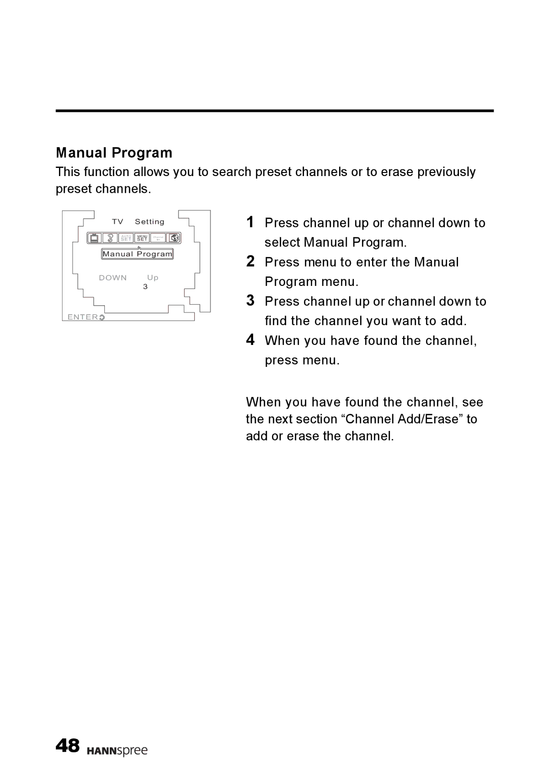 HANNspree 9.6 Liquid Crystal Display 12.1 Television user manual Manual Program 